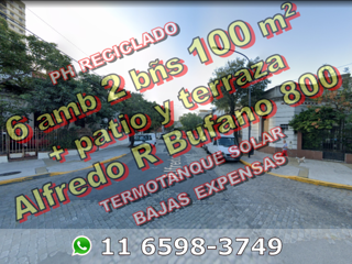 RECICLADO - PH en Venta en Flores (norte) 6 ambientes 2 baños 100 m2 + patio y terraza - Alfredo R Bufano 800 foto 1
