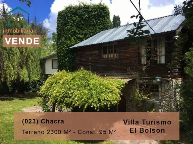 (023) EL BOLSON (B Villa Turismo) Casa con gran Jardín y vistas al Cerro Piltriquitrón y la Cordillera,