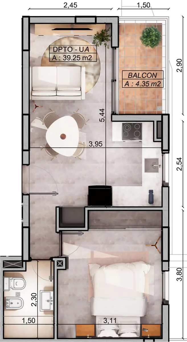 Venta | Dpto 1 dormitorio en Pozo | Barrio Sur foto 5