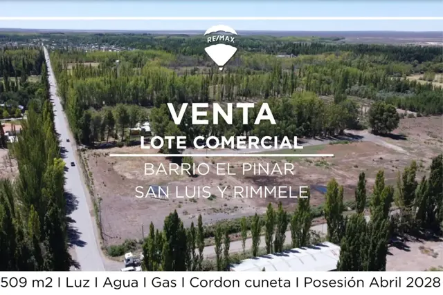 VENTA LOTE COMERCIAL EN POZO I LOTEO EL PINAR