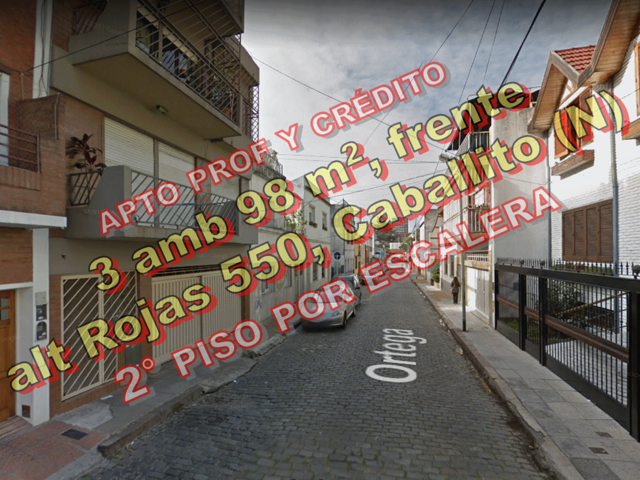 NUEVO PRECIO - PH en Venta en Caballito 3 ambientes al frente c balcón, cochera para 2 autos, 2° por escalera, 95 m2 + balcón - Ortega 900 (alt Rojas