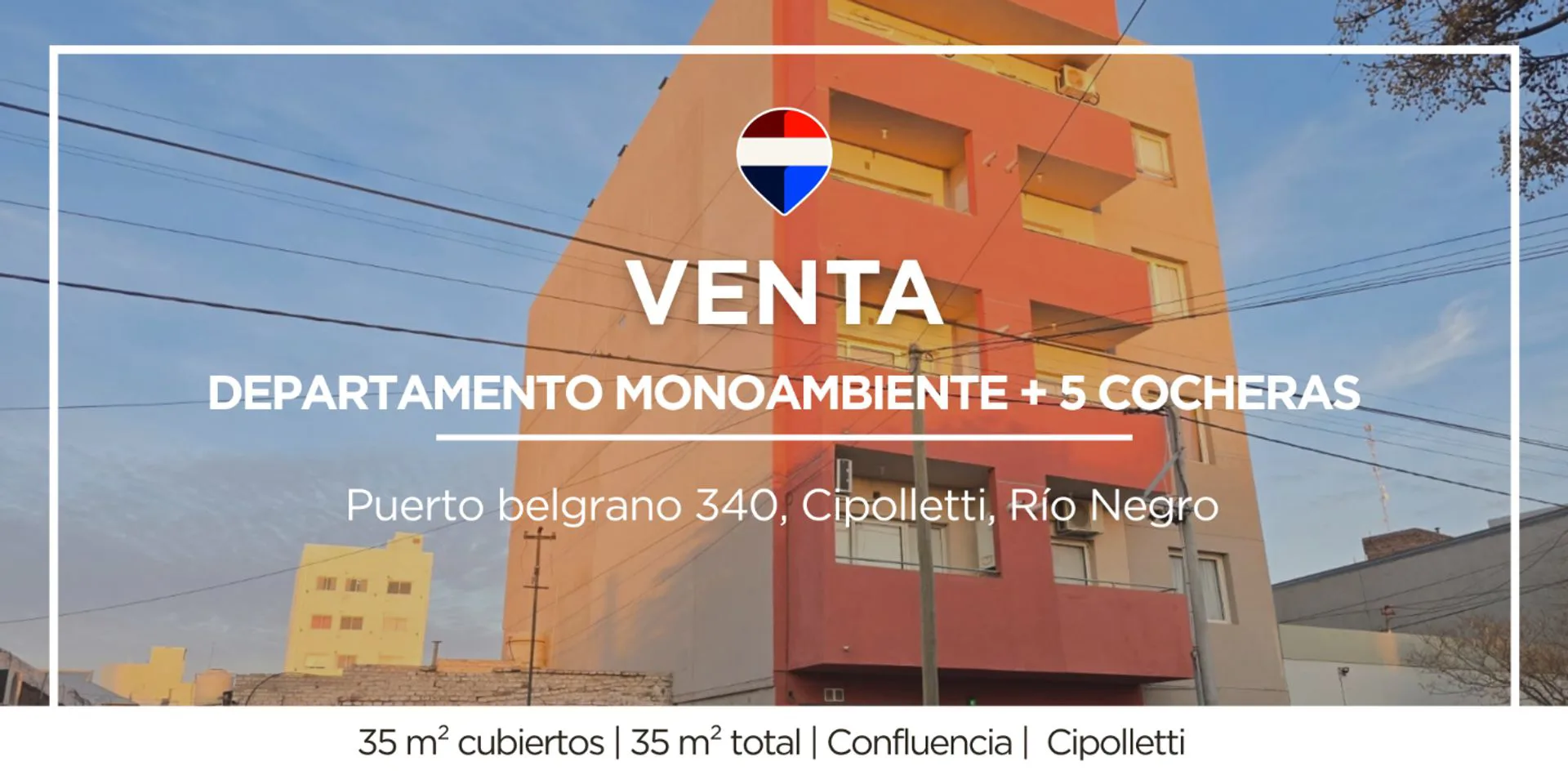 VENTA MONOAMBIENTE CON COCHERAS CIPOLLETTI