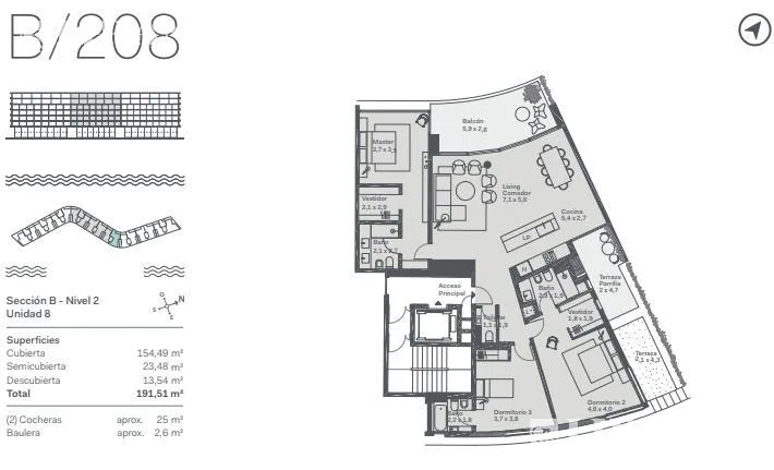 Departamento en venta en Nordelta - Av Del Golf  UF B208 foto 3