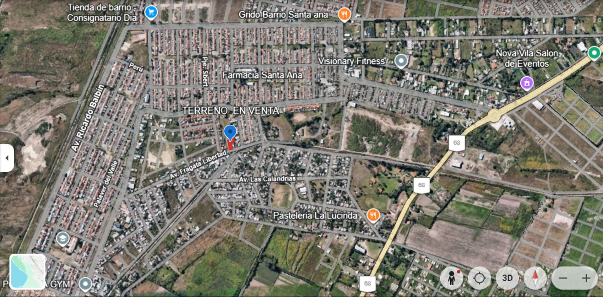 Venta terreno Barrio Santa Ana frente en avenida foto 2
