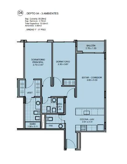 Departamento en venta de 3 ambientes en Villa Crespo foto 3