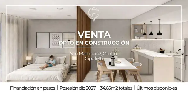 VENTA DEPARTAMENTO MONOAMBIENTE CIPOLLETTI