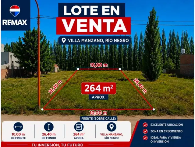 LOTEO DON PEDRO , VILLA MANZANO TERRENO EN VENTA