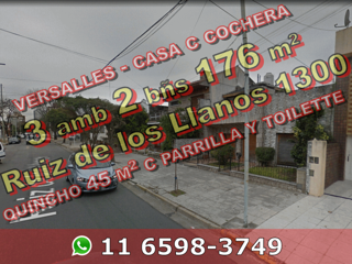 Casa en Venta en Versalles 3 ambientes 131 m2, 2 baños + terraza con quincho con parrilla, más garage y espacio guardacoches – Ruiz de los Llanos 1300 foto 1