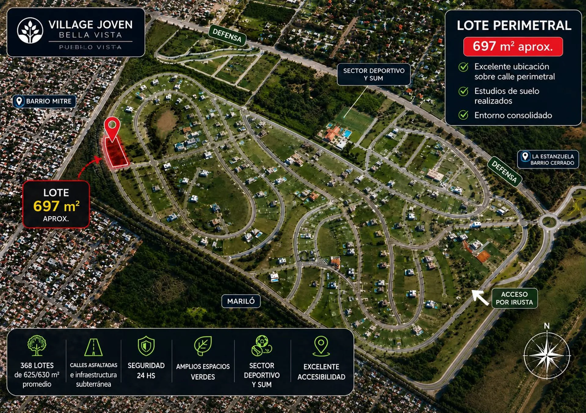 VENTA LOTE 697M2 BELLA VISTA - VILLAGE JOVEN foto 2