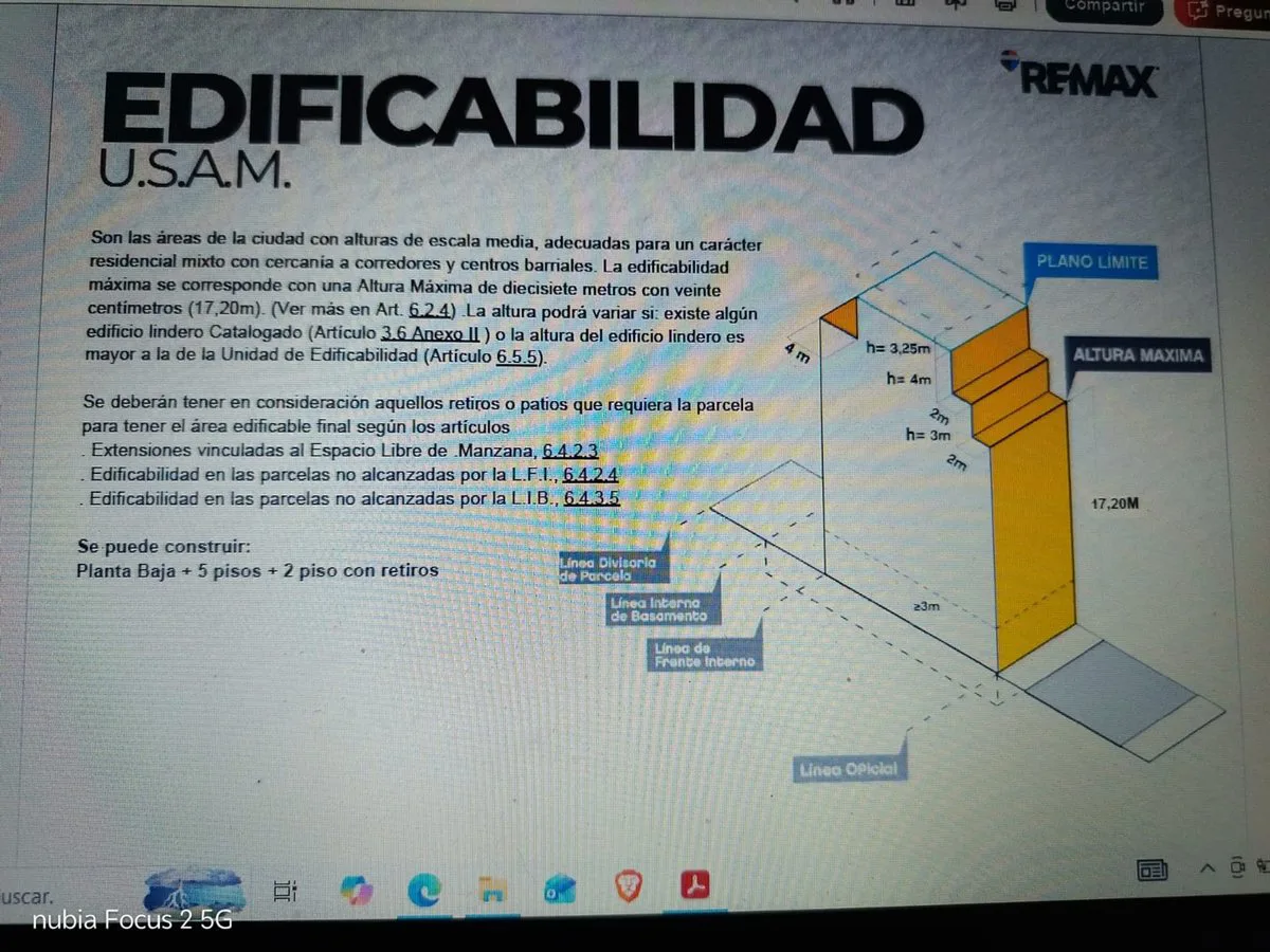 LOTE EN VENTA ALMAGRO DE 8.66 X 23.20 1 foto 3