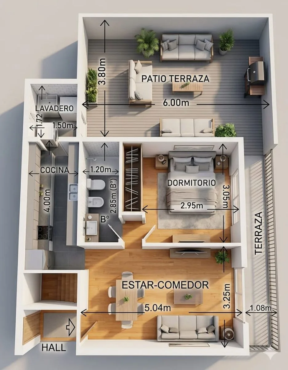 VENTA DEPTO 2 AMB GRAN PATIO ALMAGRO-APTO CRÉDITO foto 2
