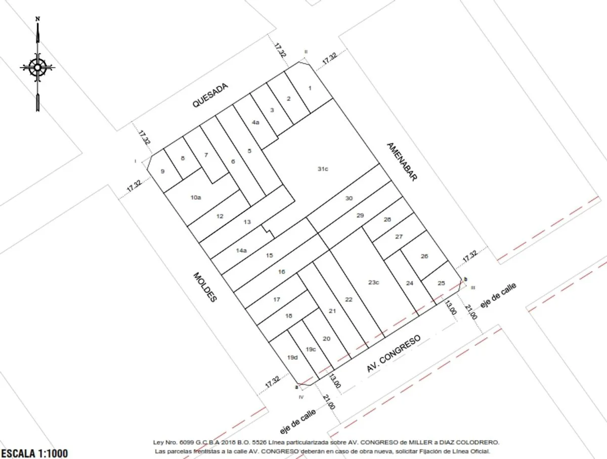 VENTA TERRENO NUÑEZ,  8.66 X 26 M. CORREDOR MEDIO foto 2