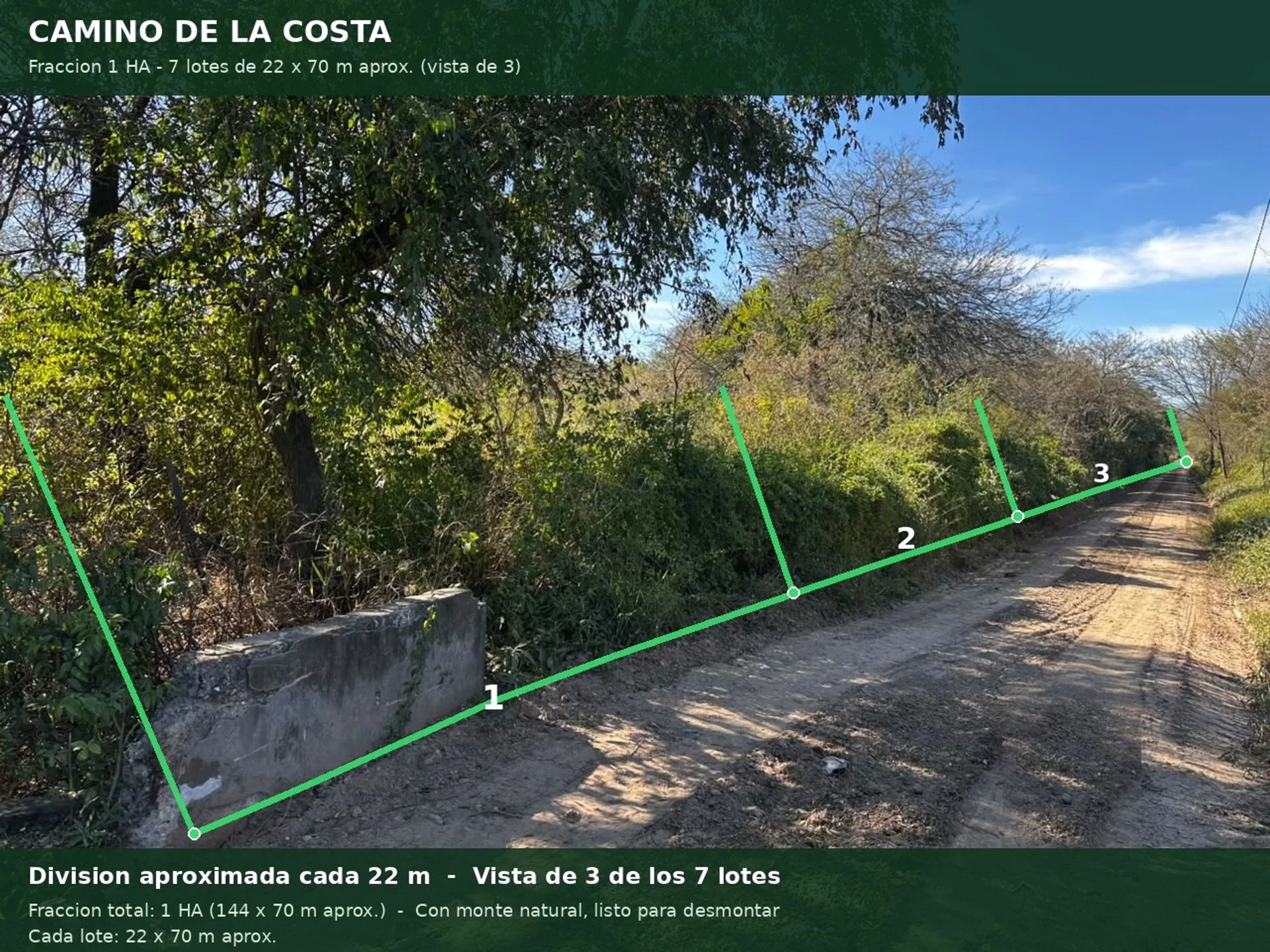 TERRENO AMPLIO 22x70, ZONA TRANQUILA