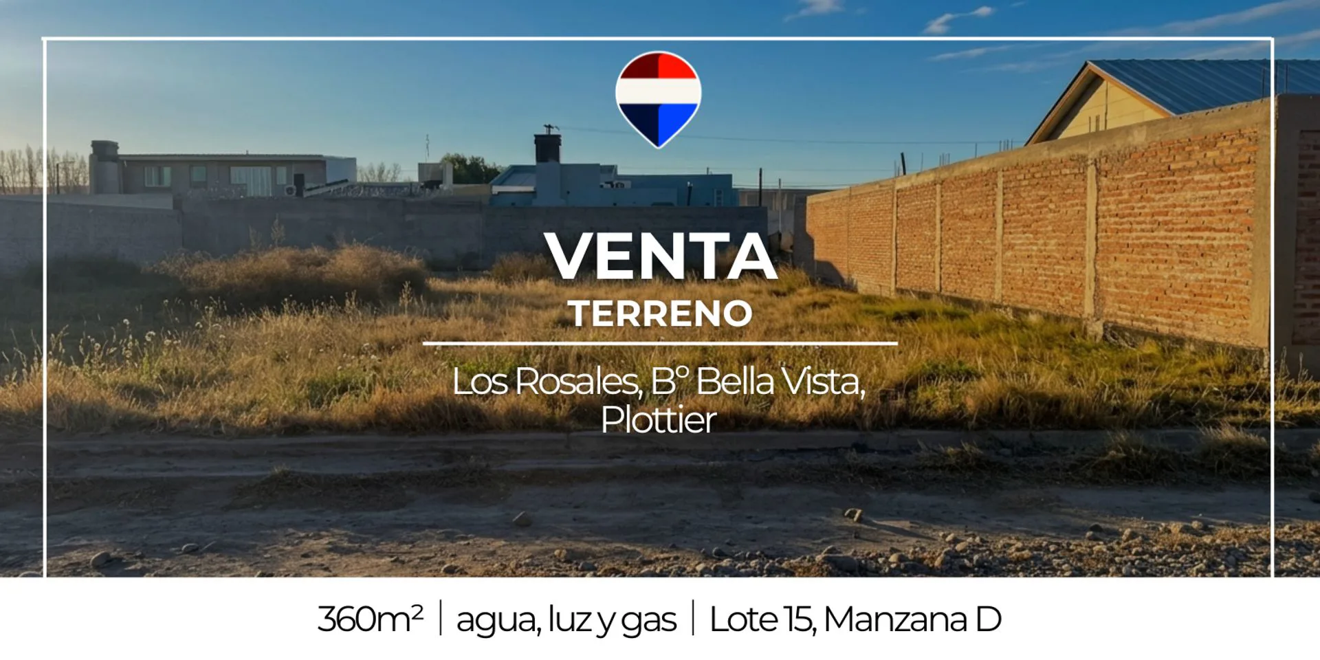 VENTA TERRENO BELLA VISTA PLOTTIER