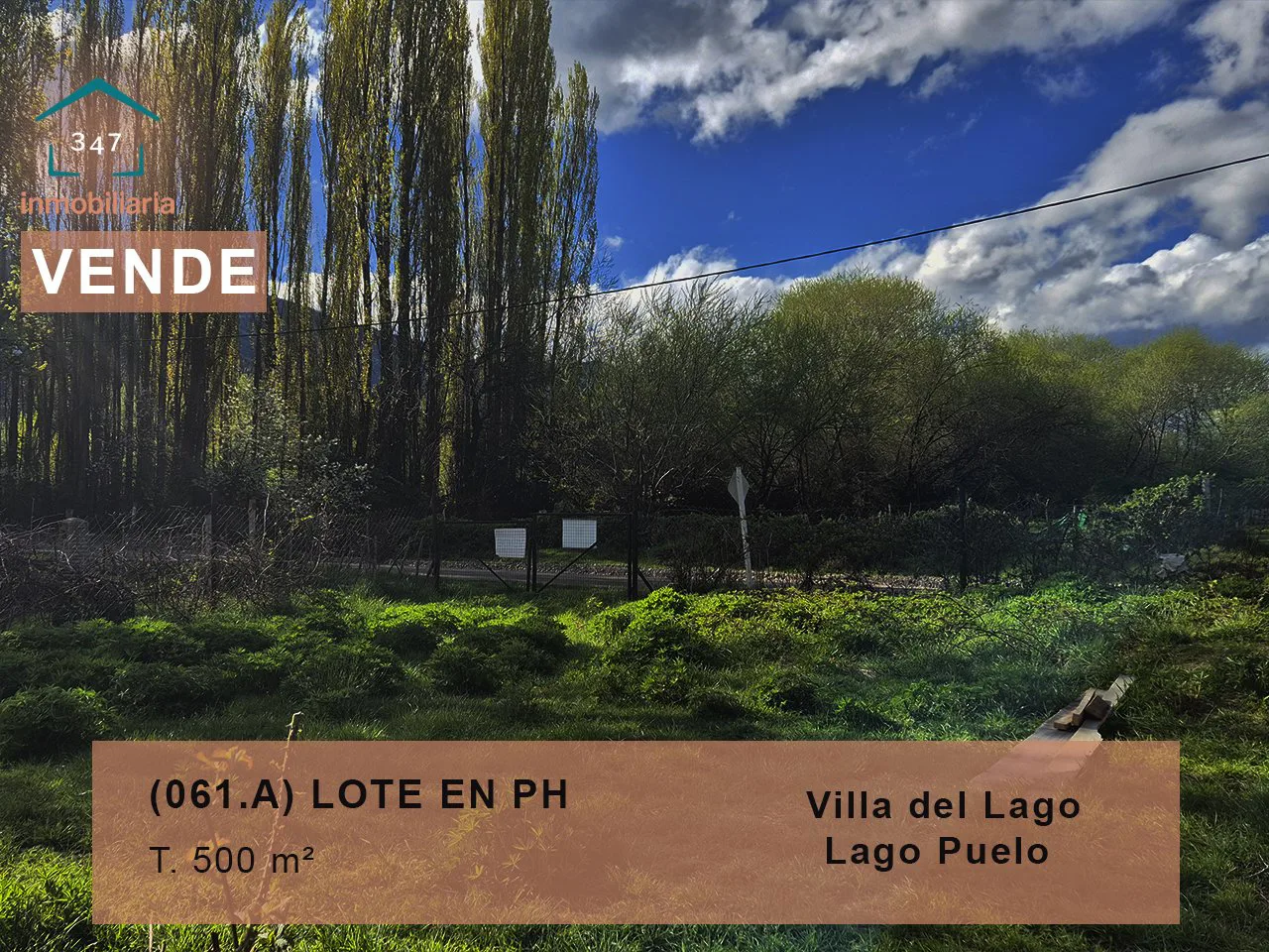 (061.A) LOTE EN PH en Villa del Lago, Lago Puelo