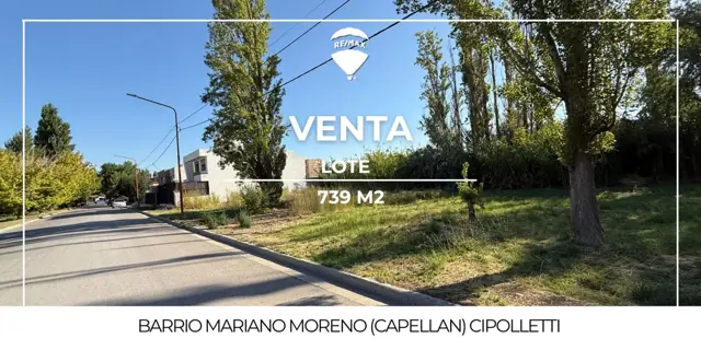 LOTE EN VENTA BARRIO CAPELLAN CIPOLLETTI
