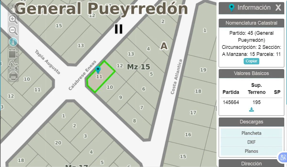 VENTA DE LOTE 195 MTS EN PARQUE PEÑA