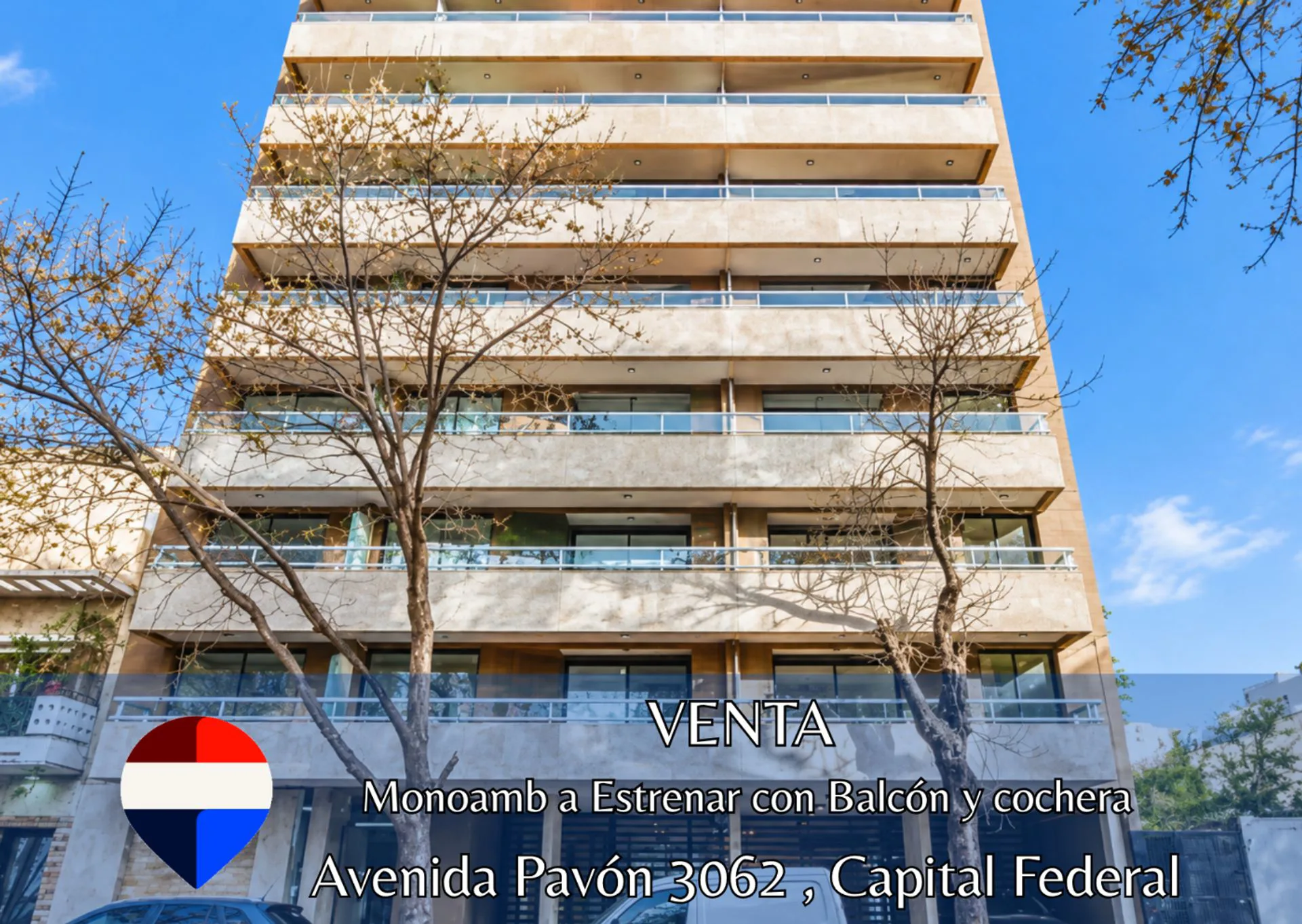 Venta Monoamb a Estrenar con Balcón y cochera CABA