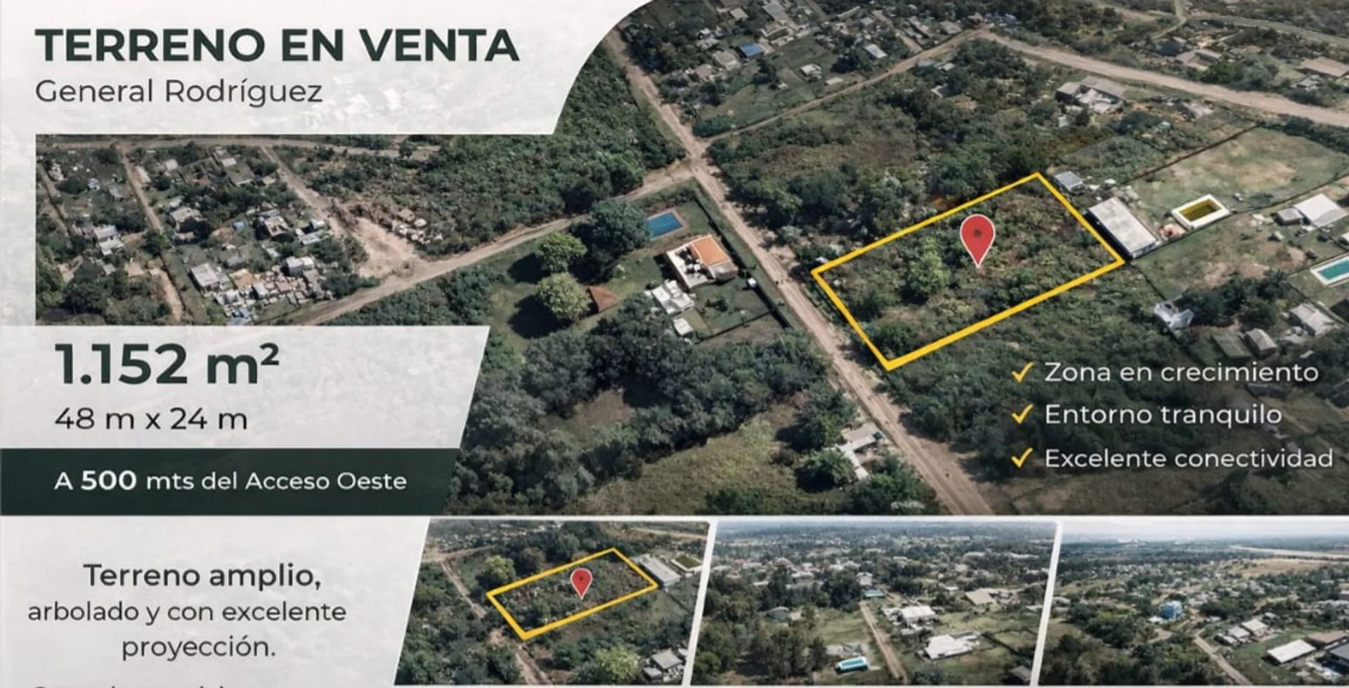Venta 2 terrenos lindantes Gra. Rodriguez foto 3