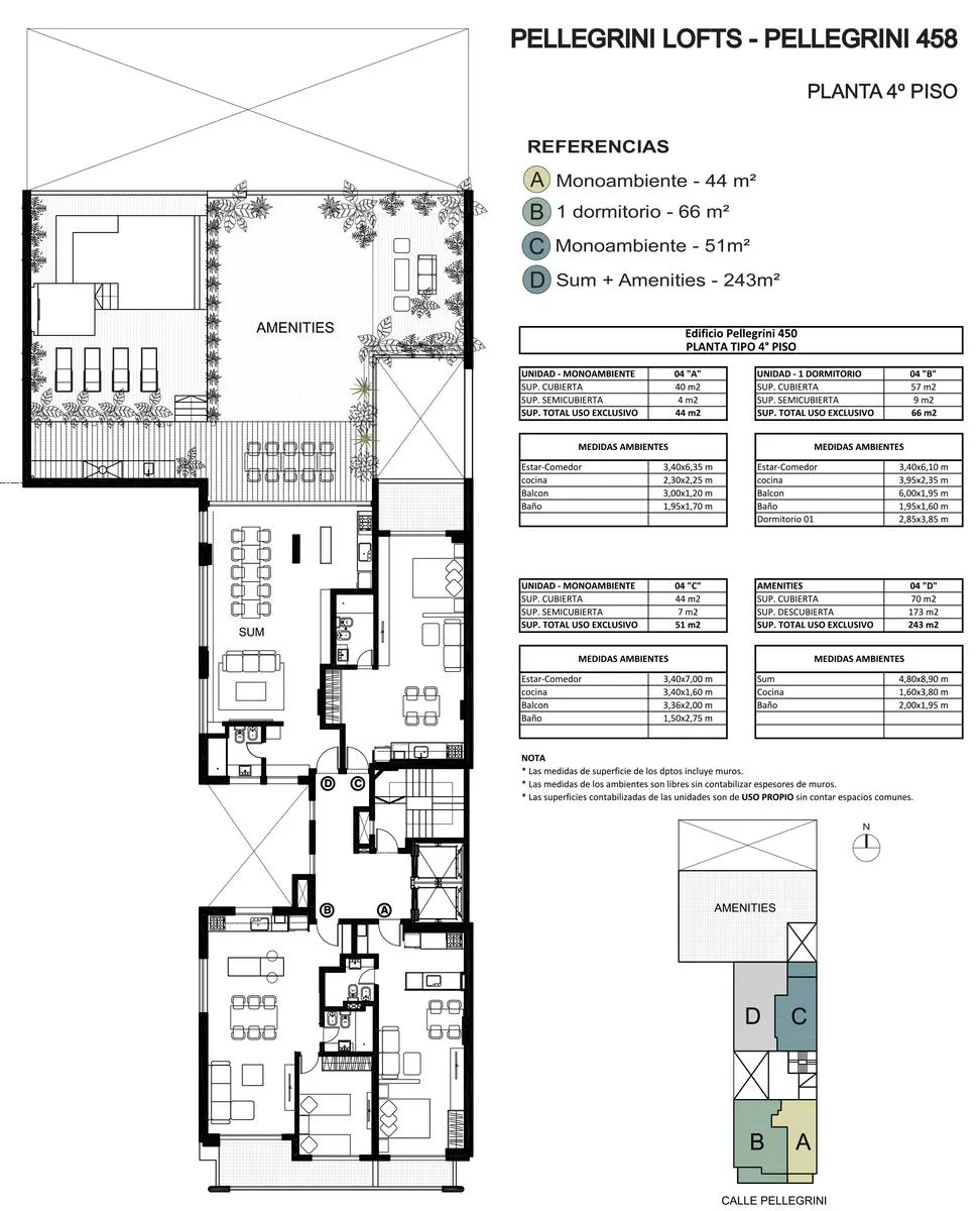 Av. Pellegrini 400 - Departamento monoambiente en venta  - Rosario Martin foto 5