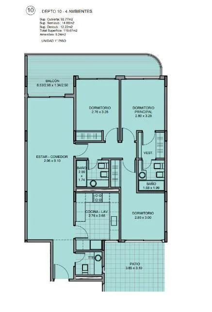 Departamento en venta de 4 ambientes en Villa Crespo foto 3