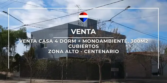 VENTA CASA + MONOAMBIENTE EN CENTENARIO