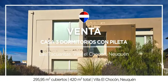 CASA EN VENTA 3 DORMITORIOS VILLA EL CHOCON