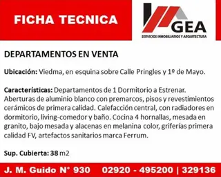 VENTA ÚLTIMOS 3 DPTOS A ESTRENAR BARRIO SAN MARTÍN (VIEDMA) foto 2