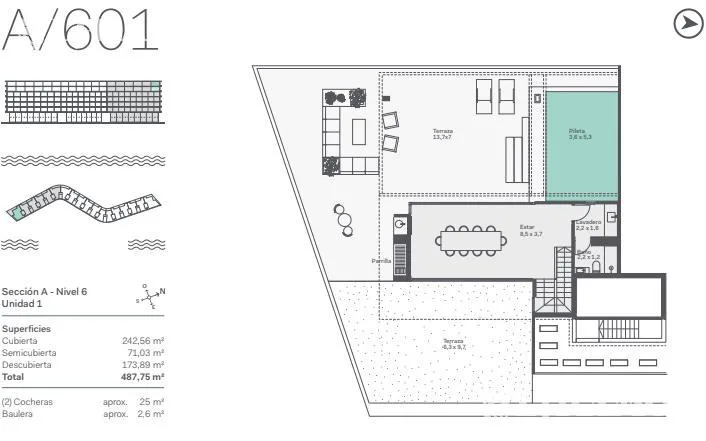 Departamento en venta de 5 ambientes a la laguna central en Nordelta foto 5