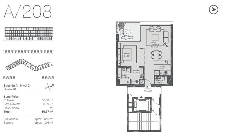 Departamento en venta en Nordelta - Av Del Golf  Uf A208 foto 3