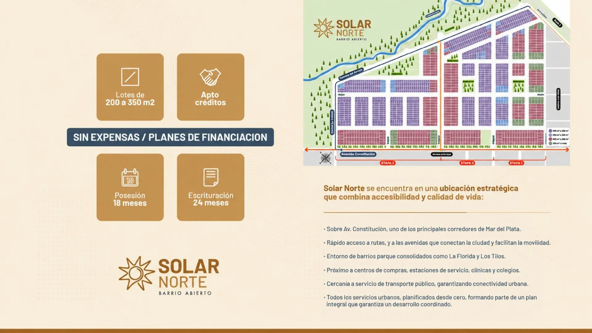 VENTA LOTE BARRIO ABIERTO SOLAR NORTE 200 a 300 M2 foto 3