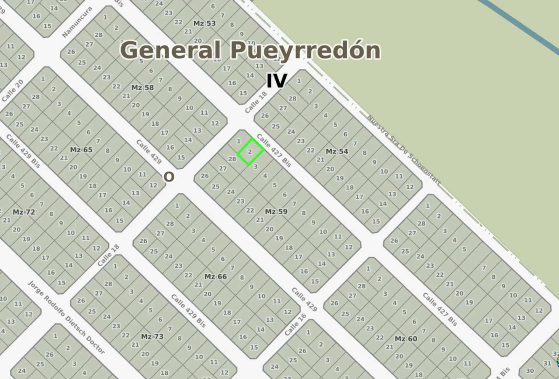 VENTA LOTE 263M CALLE 427 BIS E 16/18 B.SAN JACINT
