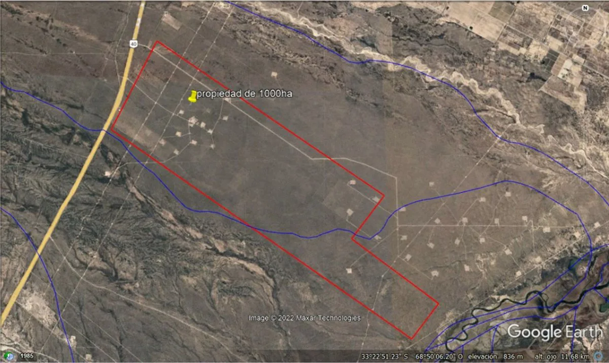 CAMPO EN VENTA 1307 HA ANCHORIS TUPUNGATO RUTA 40 foto 3
