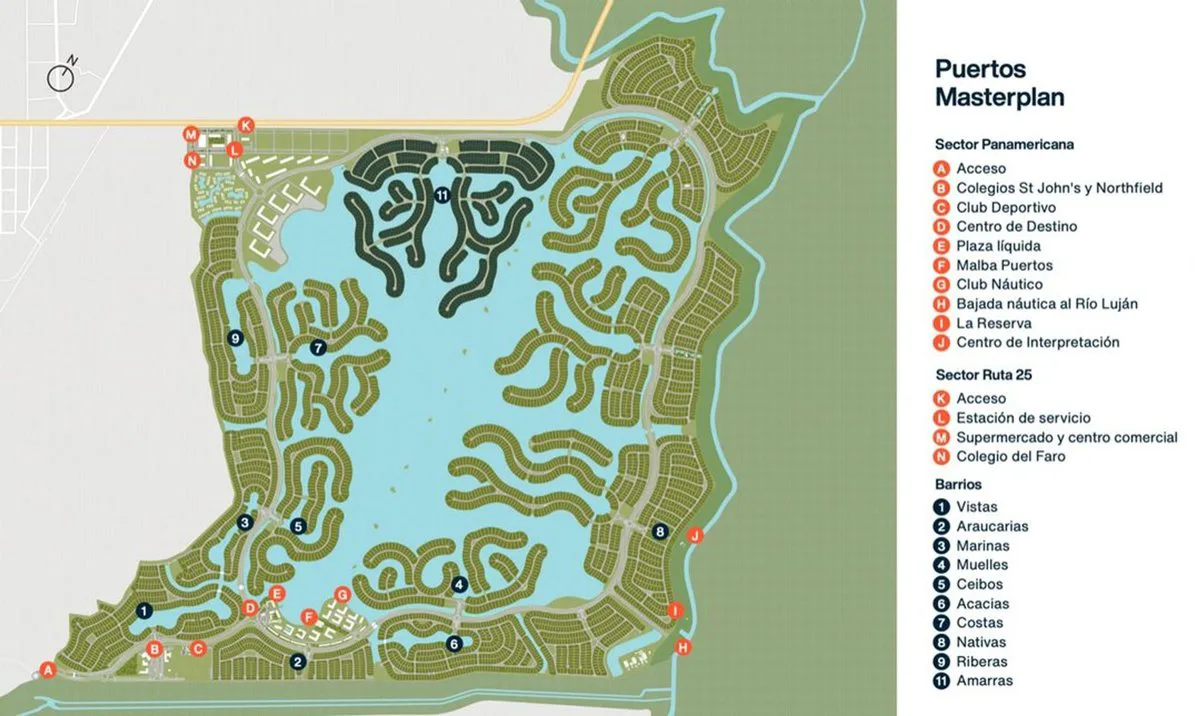 Puertos del Lago, lote al agua orientacion NE foto 4