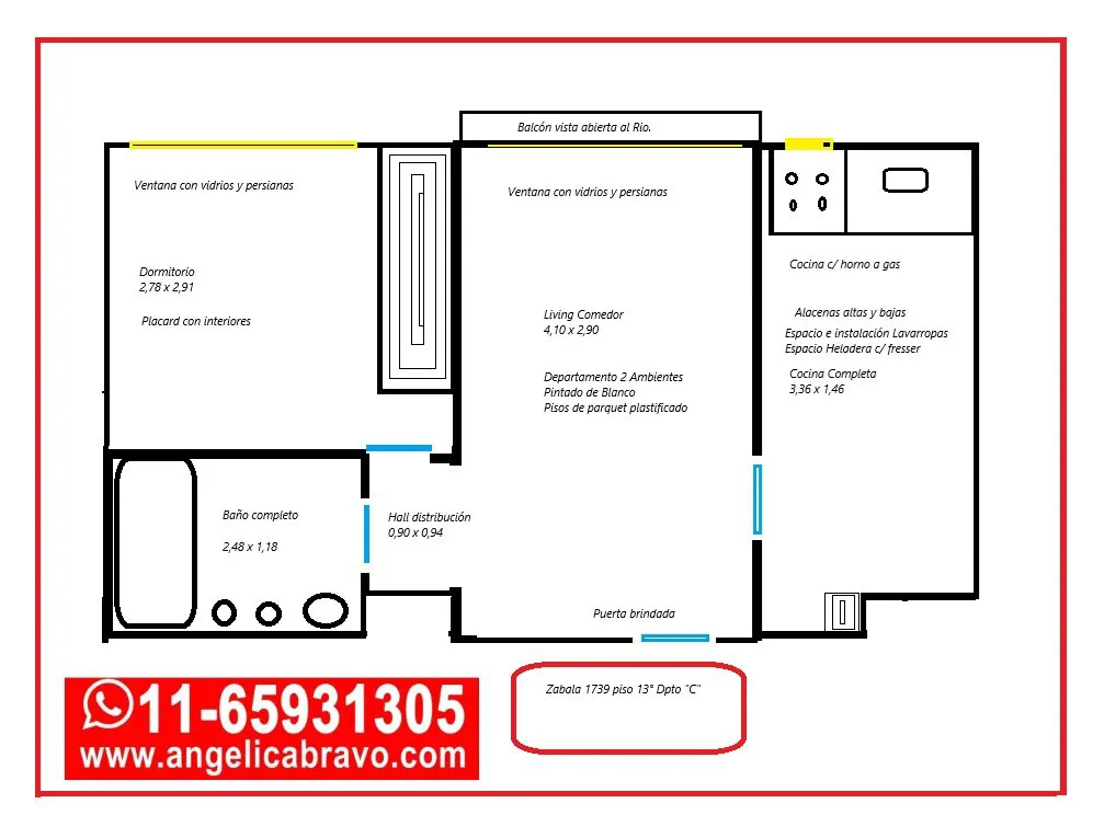 2 ambientes balcón vista abierta foto 2