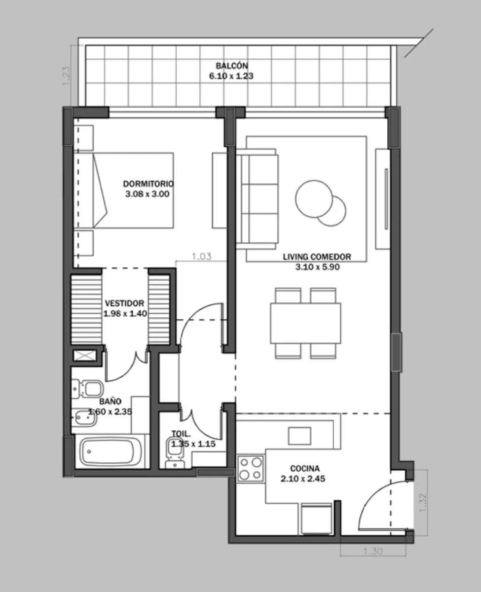 Venta Departamento 2 Amb Desarrollo Villa Urquiza foto 4
