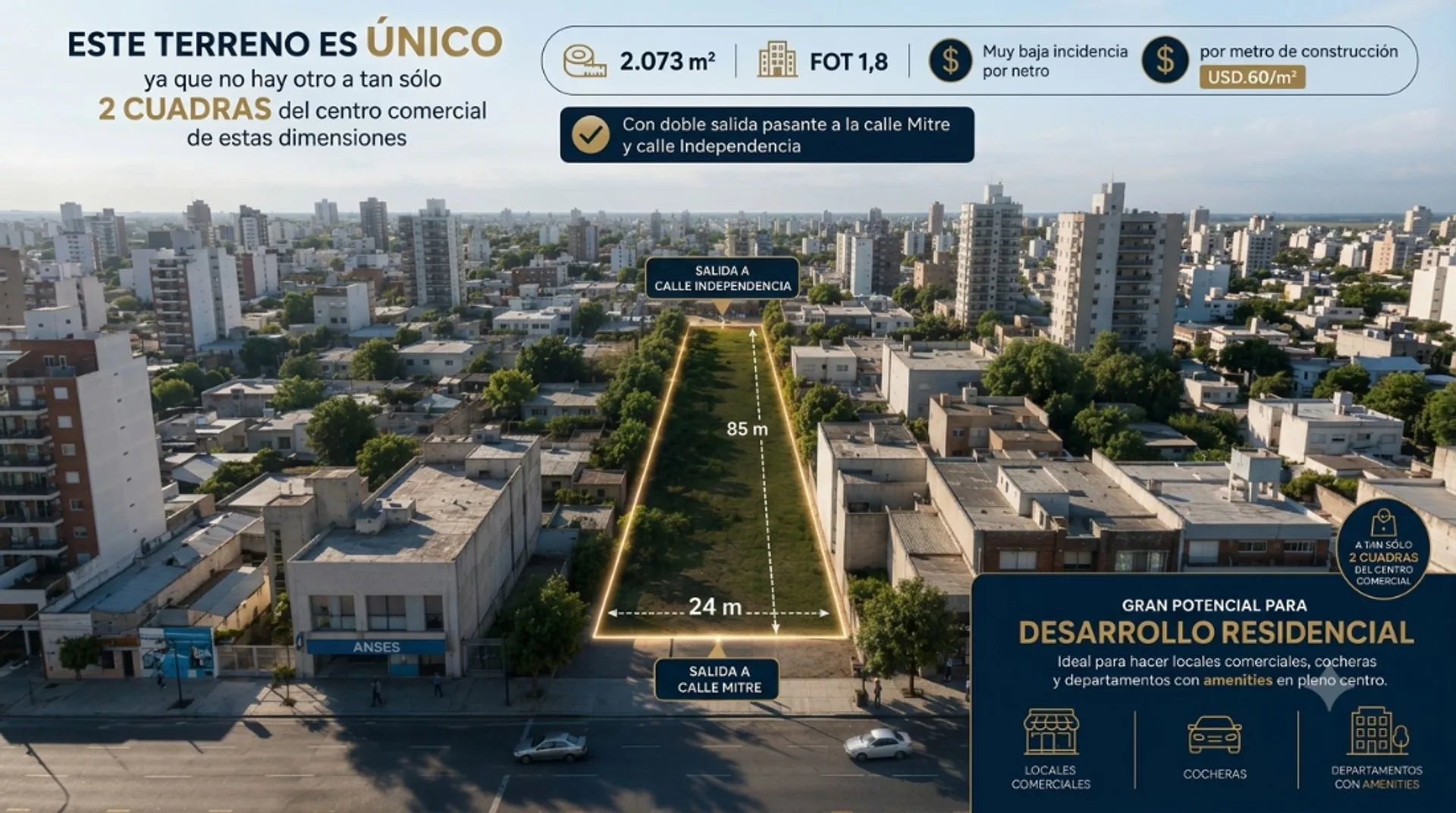 TERRENO EN VENTA EN CAÑUELAS CENTRO de 2.073 m². foto 4