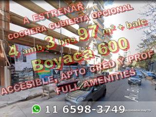 A ESTRENAR - Departamento en Venta en Flores 4 ambientes 3 baños 97 m2 + balcón al frente, cochera opcional - Boyacá 600 foto 1