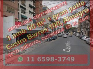 Departamento en Venta en Almagro 3 ambientes 60 m2 + gran patio – Castro Barros 100 foto 1