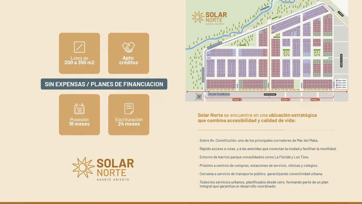 VENTA LOTE BARRIO ABIERTO SOLAR NORTE foto 2