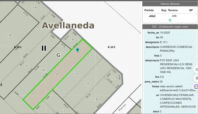 VENTA LOTE TERRENO 456M2 VILLA DOMINICO AVELLANEDA