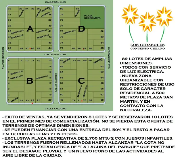 LOTEO "LOS GIRASOLES" CONCEPTO URBANO.