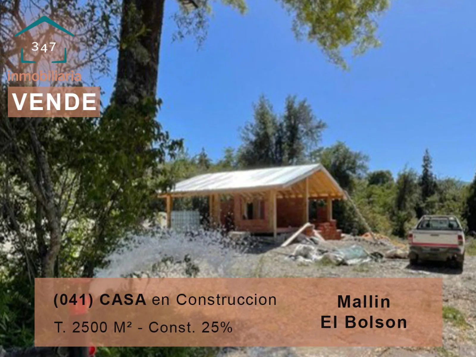 EL BOLSON (Mallin Ahogado) Casa en construcción con terrreno de 2.500 m2