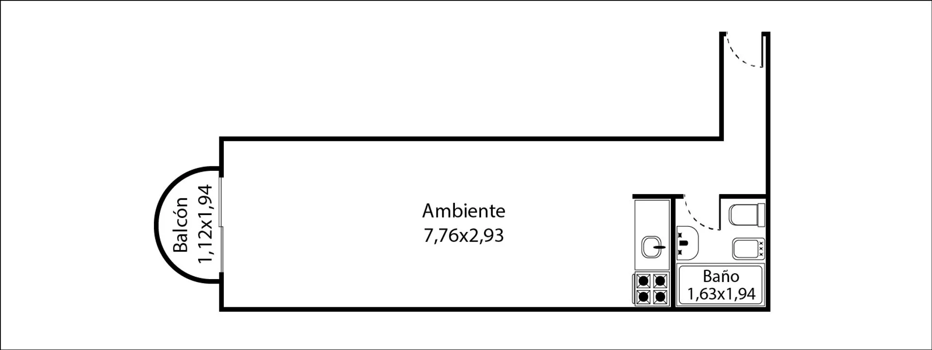 VENTA MONOAMBIENTE RECOLETA VISTA ABIERTA PILETA foto 5