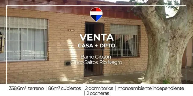 Venta Casa con Departamento Cinco Saltos