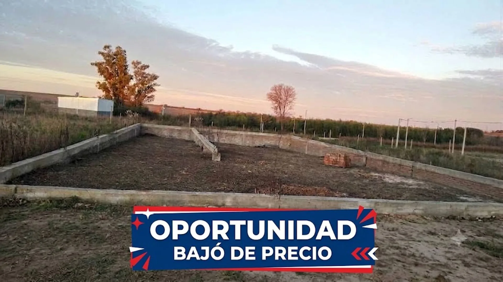 Terreno 450m2 con cimientos p/galpón, A. Brasilera