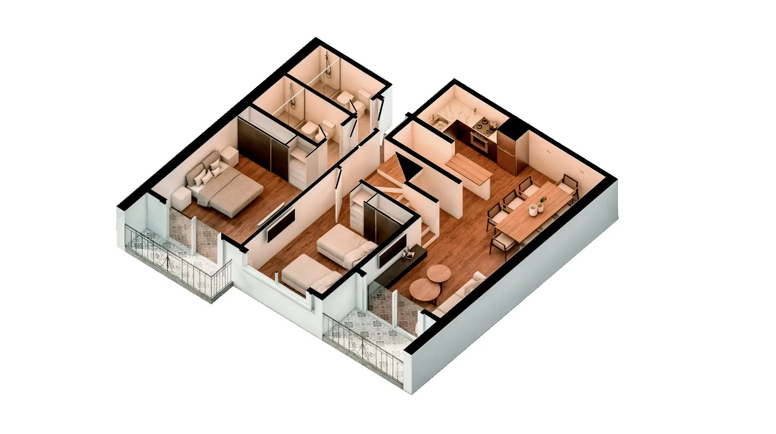 DPTOS DE 2 y 3 AMBIENTES EN VENTA EN POZO - HARMONY IV - MUÑIZ - FINANCIADO foto 2