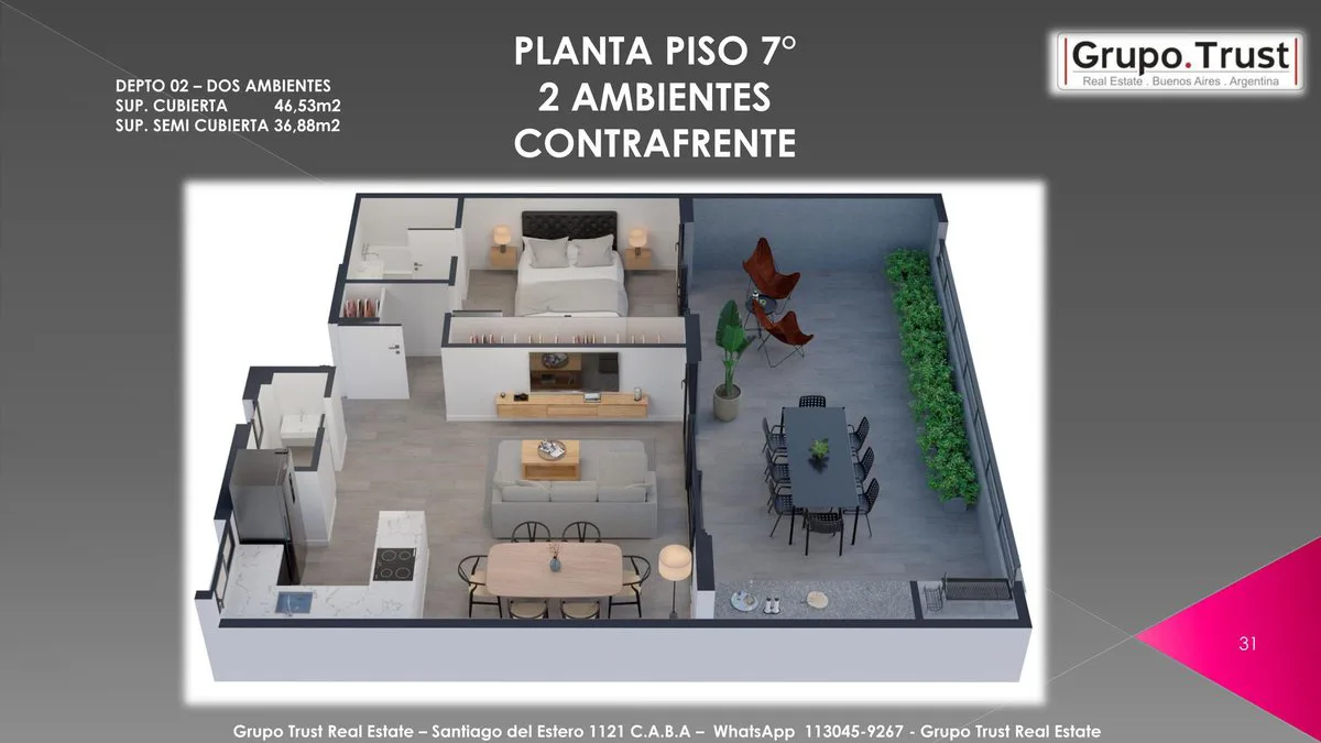 Arcadia Art Residence 2 ambtes con terraza 36 m2 foto 2