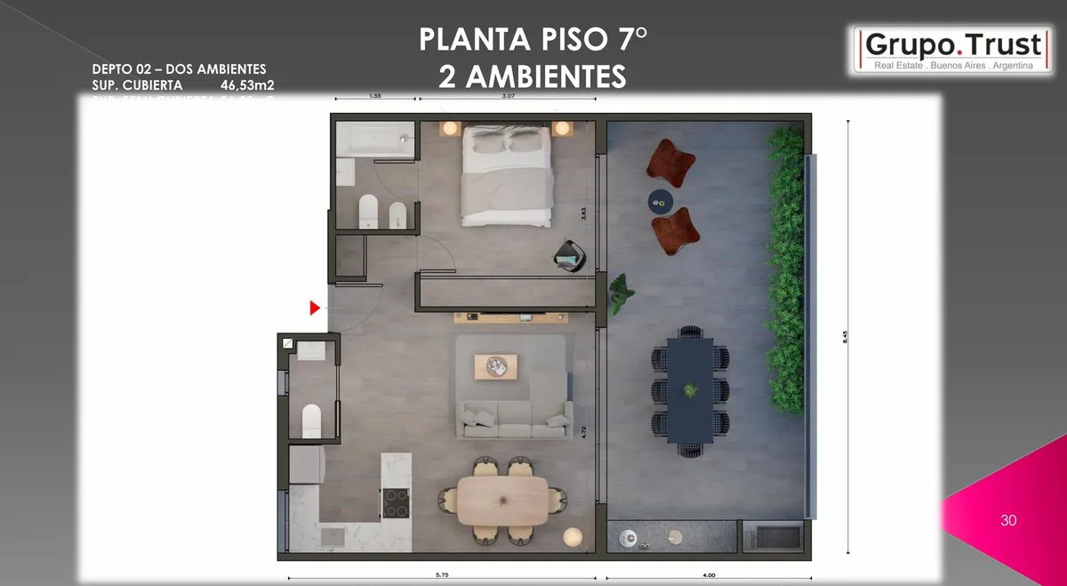 Arcadia Art Residence 2 ambtes con terraza 36 m2 foto 3