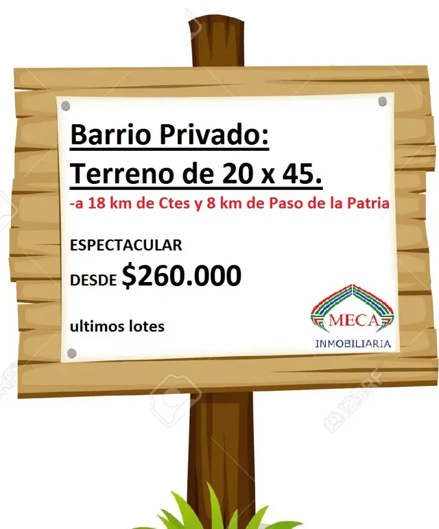 Terreno 20 x 45, ultimos Lotes